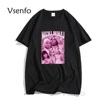 Nicki Minaj Merch póló Cotton Man nyári rövid ujjú póló férfi Harajuku kerek nyakmintás póló utcai ruházat