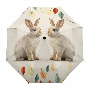 Nyúl levelek fülek Automatikus esernyő esőhöz Összecsukható napernyő Nyolcszálú kültéri napernyők