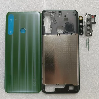 Oppo Realme 6i RMX2040 telefonházhoz középső keret + akkumulátor hátlap panel logó pótalkatrészekkel