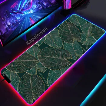 Plant HD egérpad RGB világító kiterjesztett egérpad sebesség játék egérpad LED gamer egérszőnyeg XXL asztali számítógép asztali szőnyeg