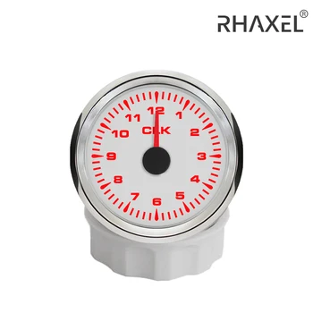 RHAXEL 2'' óramérő 12 órás formátum a Marine Vessesl RV számára, 8 színű háttérvilágítással 12V 24V