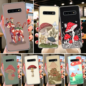 Red Mushrooms telefontok Samsung Galaxy S10 Plus S20 FE készülékhez S21 S22 Ultra Lite S10E S9 S8 + S7 S6 Edge Coque tok