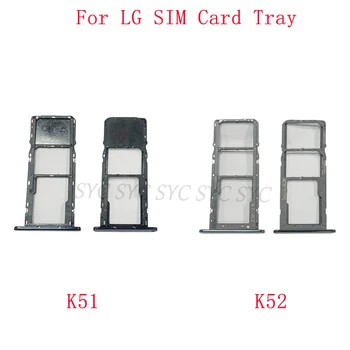  SIM-kártya tálca SIM-kártyanyílás tartó LG K51 K52 K62 memóriához MicroSD SIM-kártya tálca javító alkatrészek