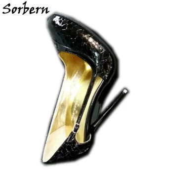 Sorbern Patent Snake Women Pump Shoe Steel Stilettos High Sarkú cipő Egyedi szín minden Party cipőhöz 12Cm 13Cm 14Cm 15Cm 16Cm