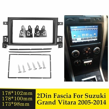 Suzuki Grand Vitara 2005-2014 Double Din Car DVD sztereó rádió Fascia Dash Panel Frame Trim 2 Din Kit