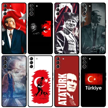 Török Atatürk zászlótok Samsung Galaxy S20 S21 FE S22 Plus S23 Ultra S8 S9 S10 Plus Megjegyzés 10 20 Ultra borító