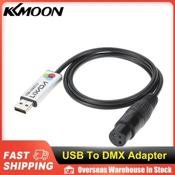  USB - DMX interfész adapter LED DMX512 számítógépes PC színpadi világításvezérlő Dimmer LED lámpák interfész CD-vel DJ Disco számára