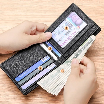 Uniszex bőr pénztárcák női marhabőr pénztárcák Hölgy kis érme zsebkártya tartó Mini pénztáska hordozható tengelykapcsoló