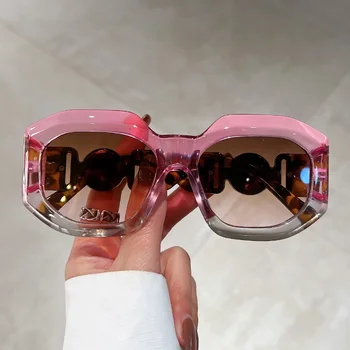 Vintage Oversize napszemüveg Férfi Nők Divatos Szögletes színátmenetes árnyalatok Napszemüvegek Luxus Márka Design Divat UV400 Szemüvegek