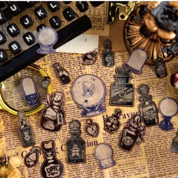 Vintage középkori antik tárgyak Régi óra matricák DIY scrapbooking Junk Journaling Kollázs Napló Album dekorációs matrica