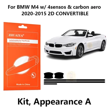 ZHUAIYA ajtóélvédők Kilincs csésze festékvédő fólia TPU PPF BMW M4-hez 4sensos és karbon aero2020-2015 2D CONVERTIB