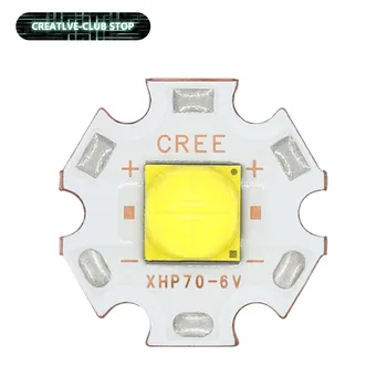 Zseblámpa Original CREE XHP50 XHP70 XHP50.2 XHP70.2 2 generációs Cool White LED Emitter DC 6V 12V 16mm 20mm réz NYÁK
