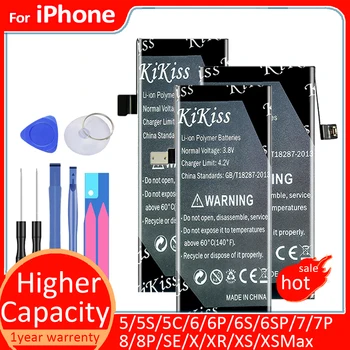  akkumulátor Apple iPhone 4S 5 5S 5C SE 6 6S 7 8 Plus X XR XS Max akkumulátor Új 0 ciklusú tömítés OEM nagy kapacitású mobiltelefon-csomag