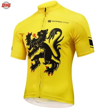 Új férfi kerékpáros mez Sárga rövid ujjú kerékpáros ruházat kerékpáros viselet Kültéri sport mez Ropa Ciclismo testreszabott ruhák
