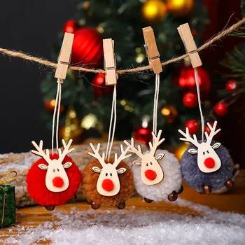 Új karácsonyi dekoráció medál juhfilc szarvas medál karácsonyfa medál kiegészítők Kis ajándék