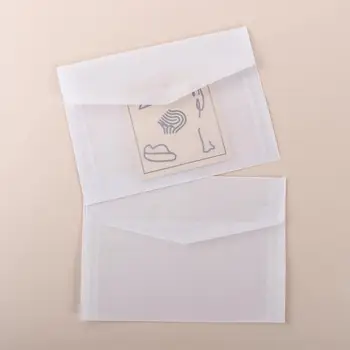 Üdvözlőlap képeslap Képeslap Kénsav papír Félig átlátszó DIY kártya Csomagolás Írószer kellékek Papír borítékok