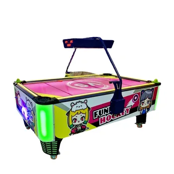 érme Működtetésű elektromos léghoki asztal beltéri gyermek gyermek arcade beváltási asztali játékgép